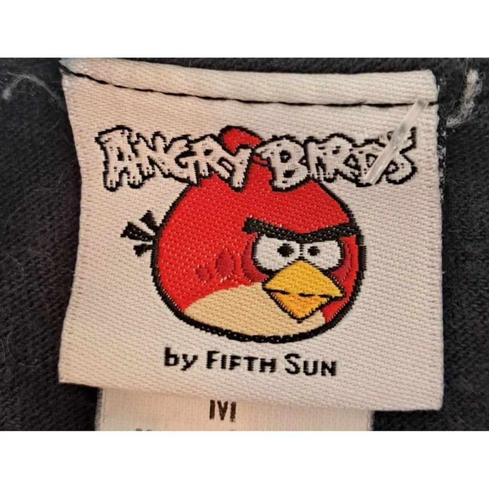 2011 Angry‎ Birds Short Sleeve T-shirt Boys Size M 10/12 Retro 100% Cotton